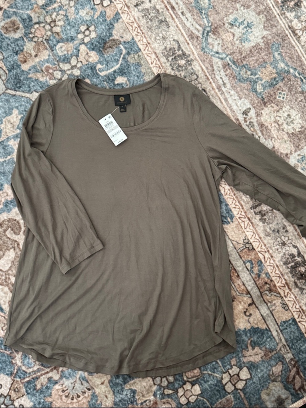 NWT JM Collection 3/4 Sleeve Soft Shirt